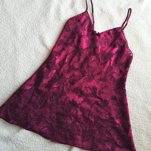Frederick's of Hollywood - Floral Maroon Slip (L)